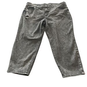 Old Navy Jeans Women's Plus 24 Black O.G. Straight High Rise Secret Slim Pockets